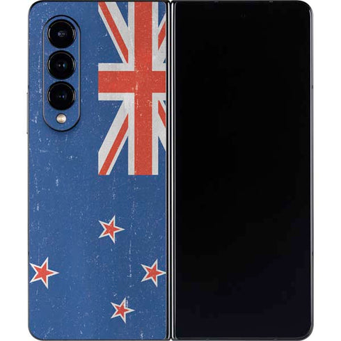 New Zealand Flag Distressed Galaxy Z Fold4 5G Skin